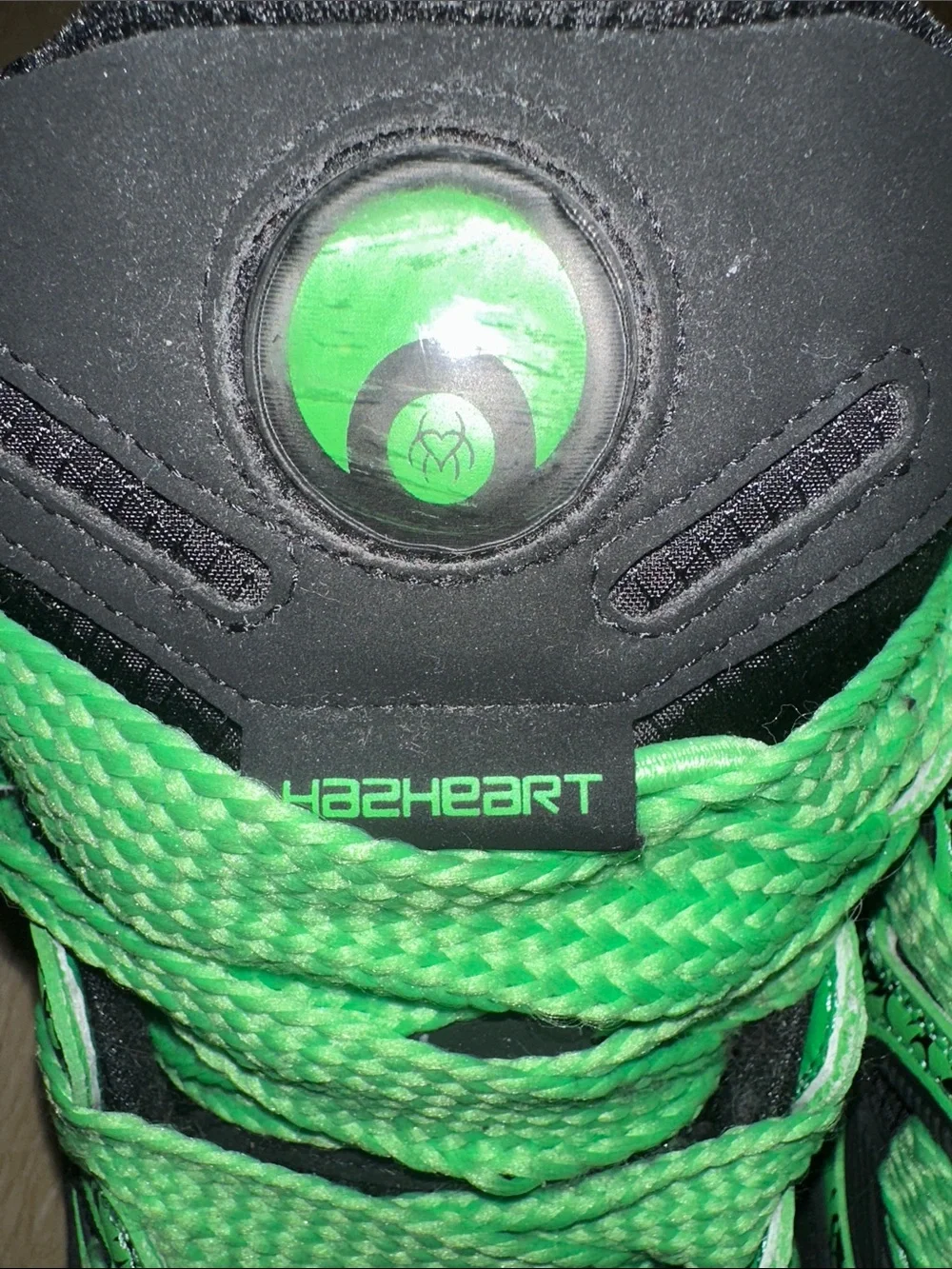 Osiris Black and Neon Green High-Top Athletic Sneakers
